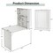 Costway Wall Mounted Computer Convertible Desk Floating Desk w/ Storage Bookcases White